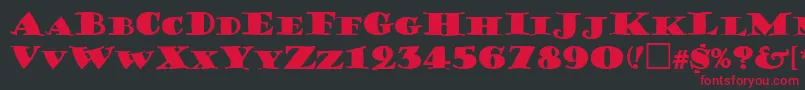 GershwinCaps Font – Red Fonts on Black Background