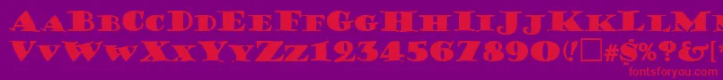 GershwinCaps Font – Red Fonts on Purple Background