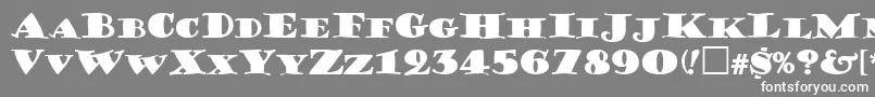 フォントGershwinCaps – 灰色の背景に白い文字