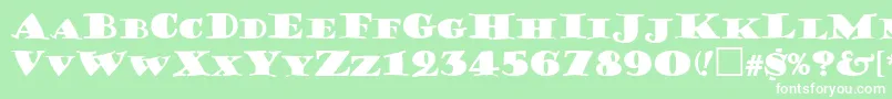 GershwinCaps Font – White Fonts on Green Background