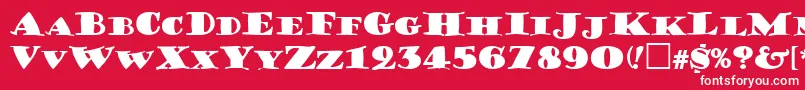 GershwinCaps Font – White Fonts on Red Background