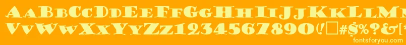 GershwinCaps Font – Yellow Fonts on Orange Background