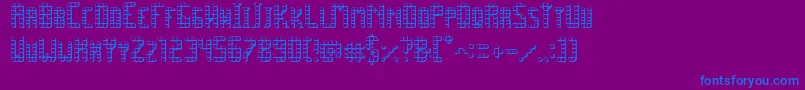 SpacePez3D-fontti – siniset fontit violetilla taustalla