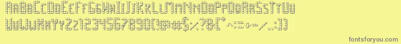 SpacePez3D Font – Gray Fonts on Yellow Background