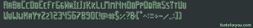 Fonte SpacePez3D – fontes verdes em um fundo preto