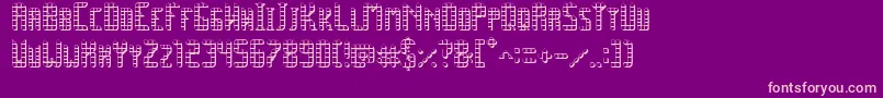 フォントSpacePez3D – 紫の背景にピンクのフォント