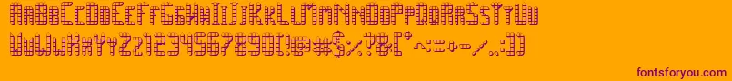 fuente SpacePez3D – Fuentes Moradas Sobre Fondo Naranja