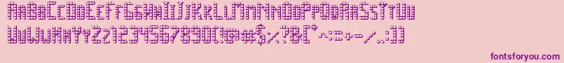 SpacePez3D-Schriftart – Violette Schriften auf rosa Hintergrund