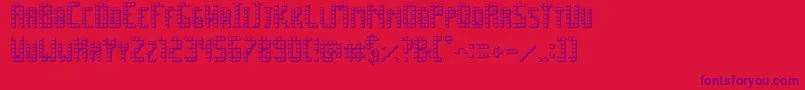 SpacePez3D Font – Purple Fonts on Red Background