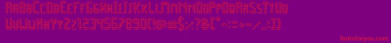 SpacePez3D-fontti – punaiset fontit violetilla taustalla