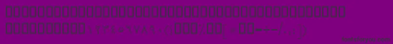フォントBBaranOutline – 紫の背景に黒い文字