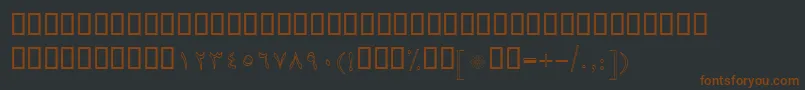 Шрифт BBaranOutline – коричневые шрифты на чёрном фоне