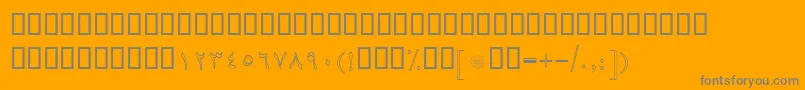 フォントBBaranOutline – オレンジの背景に灰色の文字