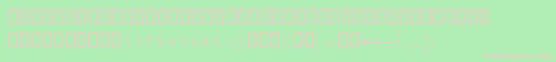 BBaranOutline Font – Pink Fonts on Green Background