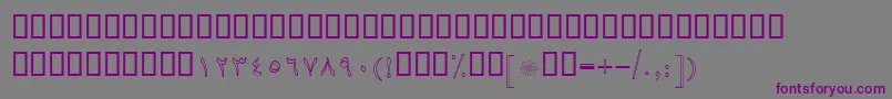 Шрифт BBaranOutline – фиолетовые шрифты на сером фоне