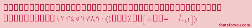 Więcej informacji o czcionce BBaranOutline Czcionka BBaranOutline – czerwone czcionki na różowym tle