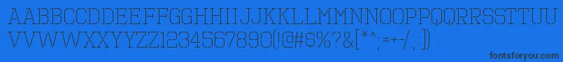 OctinprisonltRegular Font – Black Fonts on Blue Background