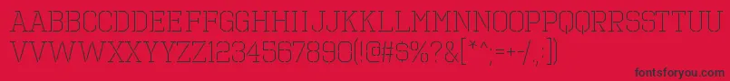 OctinprisonltRegular Font – Black Fonts on Red Background