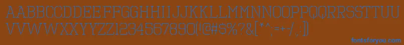 OctinprisonltRegular Font – Blue Fonts on Brown Background