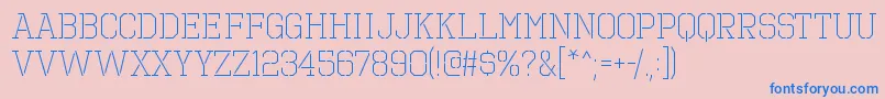 OctinprisonltRegular Font – Blue Fonts on Pink Background