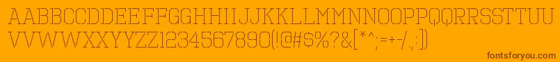 OctinprisonltRegular Font – Brown Fonts on Orange Background