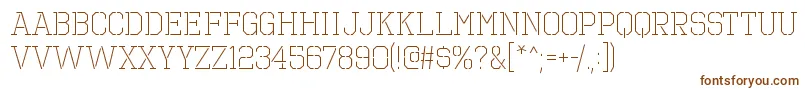 OctinprisonltRegular Font – Brown Fonts on White Background