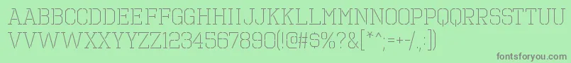 OctinprisonltRegular Font – Gray Fonts on Green Background