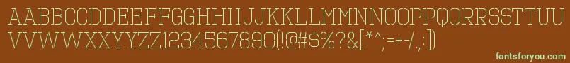 OctinprisonltRegular Font – Green Fonts on Brown Background