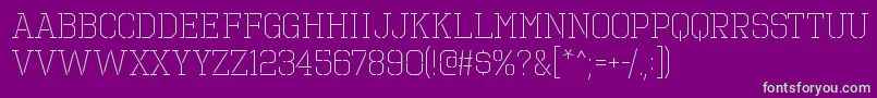 OctinprisonltRegular Font – Green Fonts on Purple Background
