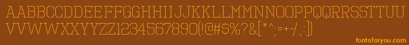 OctinprisonltRegular Font – Orange Fonts on Brown Background