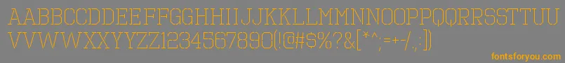 OctinprisonltRegular Font – Orange Fonts on Gray Background