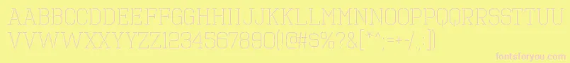 OctinprisonltRegular Font – Pink Fonts on Yellow Background