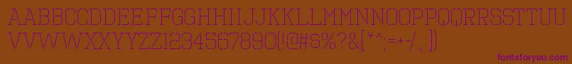 Подробнее о шрифте OctinprisonltRegular Шрифт OctinprisonltRegular – фиолетовые шрифты на коричневом фоне