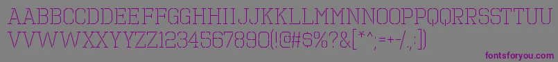 OctinprisonltRegular Font – Purple Fonts on Gray Background