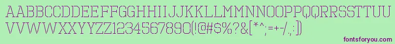 More about OctinprisonltRegular Font OctinprisonltRegular Font – Purple Fonts on Green Background
