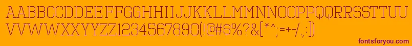 OctinprisonltRegular Font – Purple Fonts on Orange Background