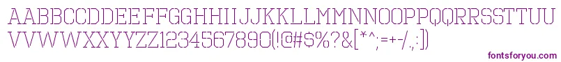 OctinprisonltRegular Font – Purple Fonts on White Background