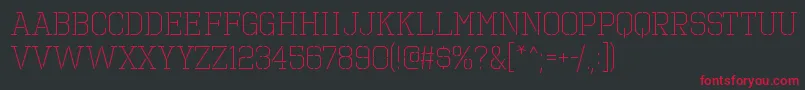 OctinprisonltRegular Font – Red Fonts on Black Background
