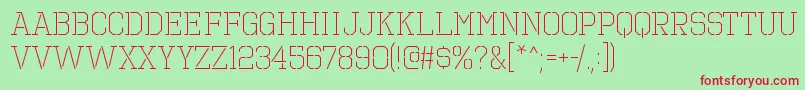 OctinprisonltRegular Font – Red Fonts on Green Background