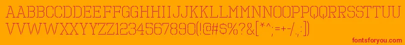 OctinprisonltRegular Font – Red Fonts on Orange Background