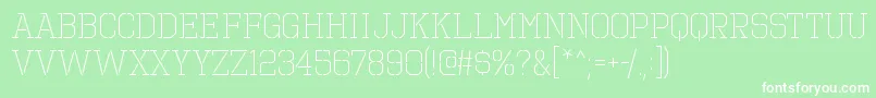 OctinprisonltRegular Font – White Fonts on Green Background