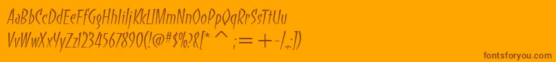 BancoItcLight Font – Brown Fonts on Orange Background
