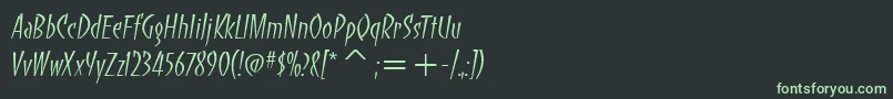 Шрифт BancoItcLight – зелёные шрифты на чёрном фоне