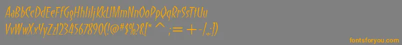 BancoItcLight Font – Orange Fonts on Gray Background