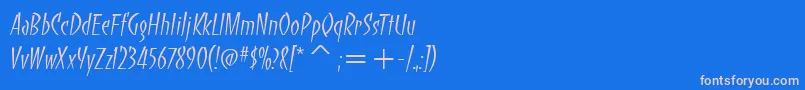 BancoItcLight Font – Pink Fonts on Blue Background