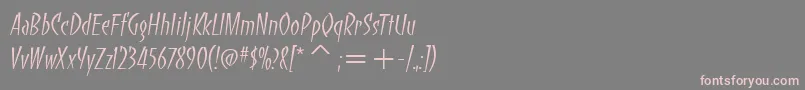 BancoItcLight Font – Pink Fonts on Gray Background