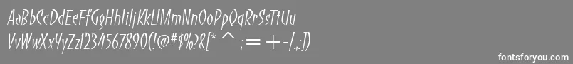 BancoItcLight Font – White Fonts on Gray Background