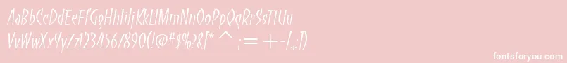 フォントBancoItcLight – ピンクの背景に白い文字