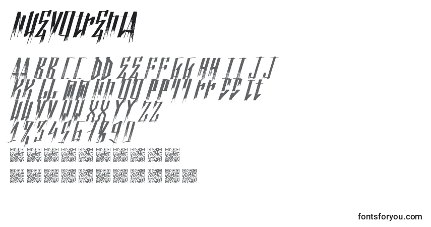 Schriftart Nuevotrenta – Alphabet, Zahlen, spezielle Symbole