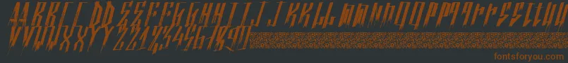 Nuevotrenta-fontti – ruskeat fontit mustalla taustalla